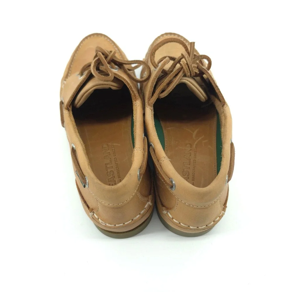 Eastland Mens Sea Dog Boat Shoe Leather Peanut Tan Size 9 Handcrafted Classic
